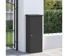 Siuntų dėžutė su saugykla Juoda 44,5 x 29 x 110,5 cm Plienas