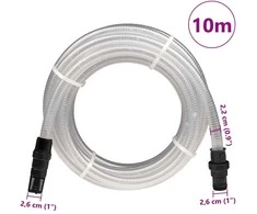 siurbimo žarna su PVC jungtimis Skaidri 1" 10 m PVC