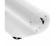 Skaidrus brezentas su ąselėmis 1x10 m PVC