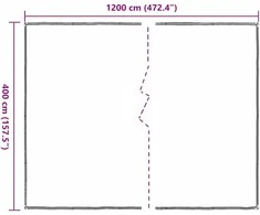 Skaidrus brezentas su ąselėmis 4x12 m polietilenas
