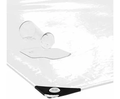 Skaidrus brezentas su ąselėmis 5x5 m PVC
