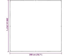 Skaidrus brezentas su kilpelėmis, 2x2 m, PVC