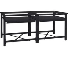 Skalbyklės pjedestalas 2 pcs Juodas 120 x 56 x 52 cm Plienas