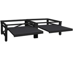 Skalbyklės pjedestalas 2 pcs Juodas 124,5 x 61,5 x 32,5 cm