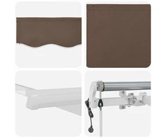 Ištraukiama markizė Taupe 600 × 300 cm Poliesteris