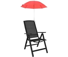 Skėtis su laikikliu 2 pcs Ugnies plytų raudona Ø 105 x 86 cm