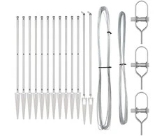 Žemės smaigalis tvoros stulpas 13 vnt. Sidabrinė