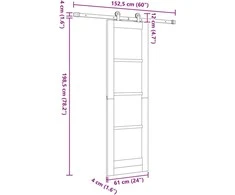 Slankios durys ORKDAL Balta 61 x 198,5 cm