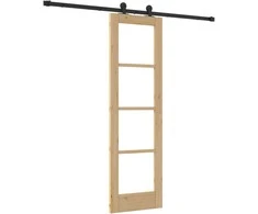 Slankios durys ORKDAL 61 x 198,5 cm Natūrali ir juoda