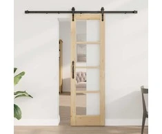 Slankios durys Natūrali ir juoda 61 x 198,5 cm