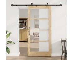 Slankios durys ORKDAL Natūrali ir juoda 93 x 202 cm