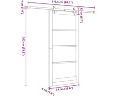 Slankios durys Balta 93 x 202 cm