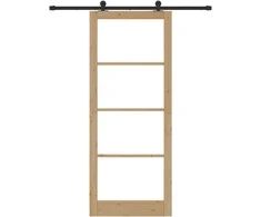 Slankios durys ORKDAL 93 x 232 cm Natūrali ir juoda