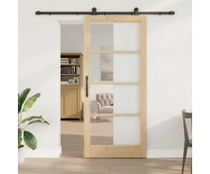 Slankios durys ORKDAL Natūrali ir juoda 93 x 211 cm