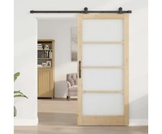 Slankios durys ORKDAL Natūrali ir juoda 93 x 202 cm