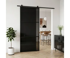 Slankios durys 102 x 205 cm Grūdintas stiklas ir aliuminis