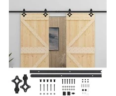 Slankios durys 2 pcs Natūrali ir juoda Pušies medienos masyvas
