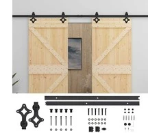 Slankios durys 2 pcs Natūrali ir juoda Pušies medienos masyvas