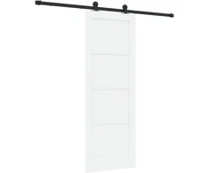 Slankios durys 73,5 x 198,5 cm Apdirbta mediena Balta ir juoda