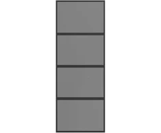 Slankios durys 76 x 205 cm Grūdintas stiklas ir aliuminis