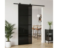Slankios durys 76 x 205 cm Grūdintas stiklas ir aliuminis