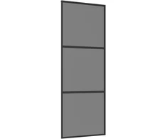 Slankios durys 76 x 205 cm Grūdintas stiklas ir aliuminis