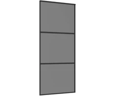 Slankios durys 90 x 205 cm Grūdintas stiklas ir aliuminis