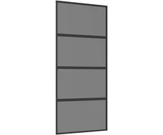 Slankios durys 90 x 205 cm Grūdintas stiklas ir aliuminis