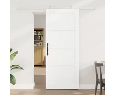 Slankios durys Balta 83 x 202 cm Pušies medienos masyvas