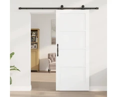 Slankios durys Balta ir juoda 83 x 202 cm