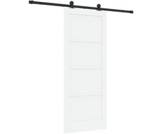 Slankios durys Balta ir juoda 83 x 202 cm