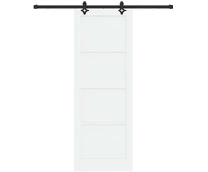 Slankios durys Balta ir juoda 83 x 232 cm