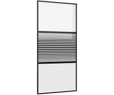 Stiklinės durys Dryžuotas Juoda 102,5 x 2 x 205 cm Aliuminis