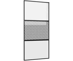 Stiklinės durys „Fretwork“ Juoda 102,5 x 2 x 205 cm Aliuminis