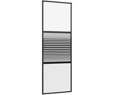 Stiklinės durys Dryžuotas Juoda 76 x 2 x 205 cm Aliuminis