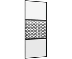 Stiklinės durys „Fretwork“ Juoda 90 x 2 x 205 cm Aliuminis