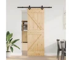 Slankios durys NARVIK 70 x 210 cm (152,5 cm) Natūrali ir juoda