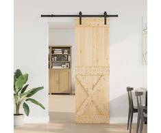 Slankios durys NARVIK 70 x 210 cm (152,5 cm) Natūrali ir juoda