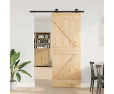 Slankios durys NARVIK 80 x 210 cm (152,5 cm) Natūrali ir juoda