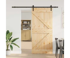 Slankios durys NARVIK 90 x 210 cm (213,5 cm) Natūrali ir juoda