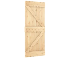 Slankios durys NARVIK Natūrali ir juoda 85 x 210 cm (213,5 cm)
