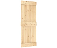 Slankios durys NARVIK Natūrali ir juoda 80 x 210 cm (213,5 cm)