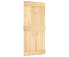 Slankios durys NARVIK Natūrali ir juoda 95 x 210 cm (213,5 cm)