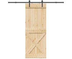 Slankios durys NARVIK 85 x 210 cm (213,5 cm) Natūrali ir juoda