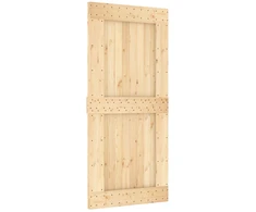 Slankios durys NARVIK Natūrali ir juoda 95 x 210 cm (213,5 cm)