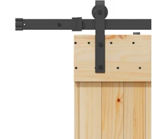 Slankios durys NARVIK Natūrali ir juoda 70 x 210 cm (213,5 cm)