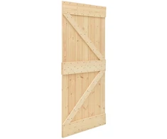 Slankios durys NARVIK Natūrali ir juoda 80 x 210 cm (213,5 cm)