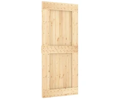 Slankios durys NARVIK Natūrali ir juoda 90 x 210 cm (213,5 cm)