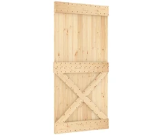 Slankios durys NARVIK Natūrali ir juoda 100 x 210 cm (213,5 cm)