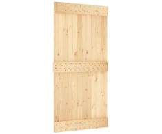 Slankios durys NARVIK Natūrali ir juoda 100 x 210 cm (213,5 cm)